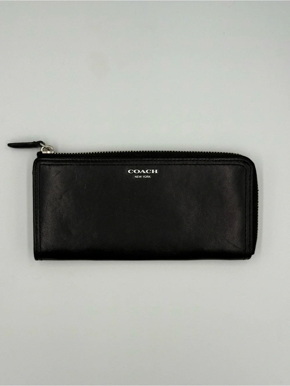 Coach Black Leather Zip-Around Women’s Wallet